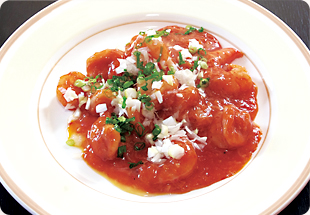 プリプリ海老チリソース